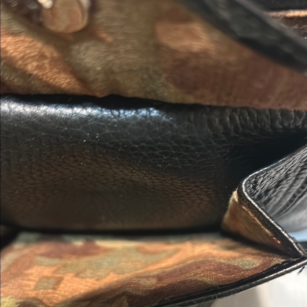 Brighton Croc Black Leather Crossbody Bag - Picture 8 of 10